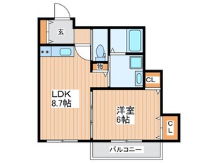 レユシール金田Ⅰの物件間取画像